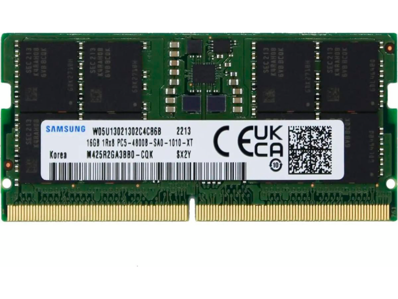 Память оперативная память оперативная/ Samsung DDR5 16GB SODIMM 4800MHz 1Rx8, 1.1V