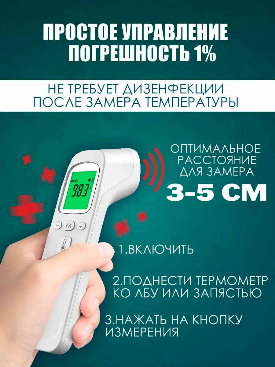 Изображение Градусник электронный бесконтактный