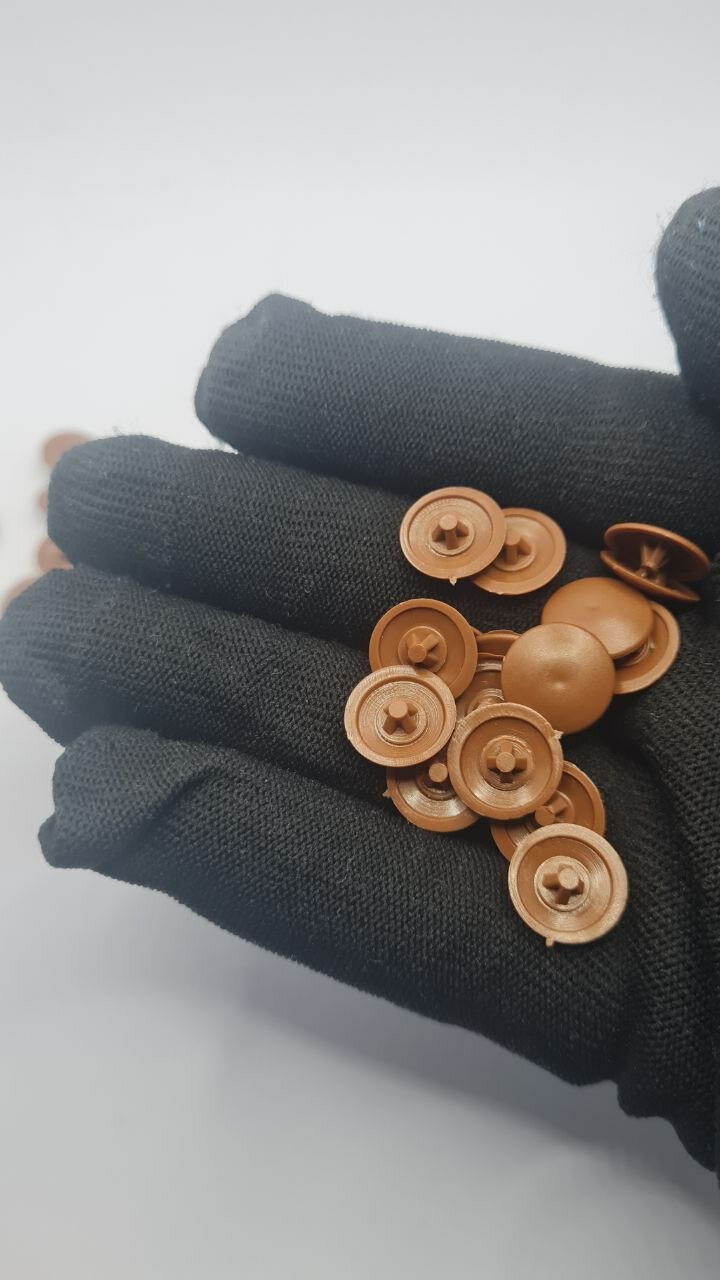 Заглушка мебельная для шурупа пластмассовая орех №10 - 1000 шт — фото 1