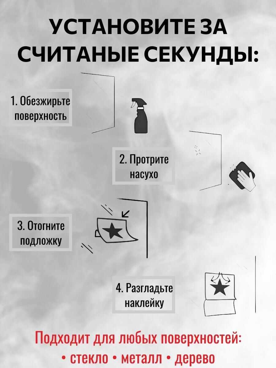 Наклейка "Не курить!" / Знак "Курение запрещено", размер 100х100мм — фото 1