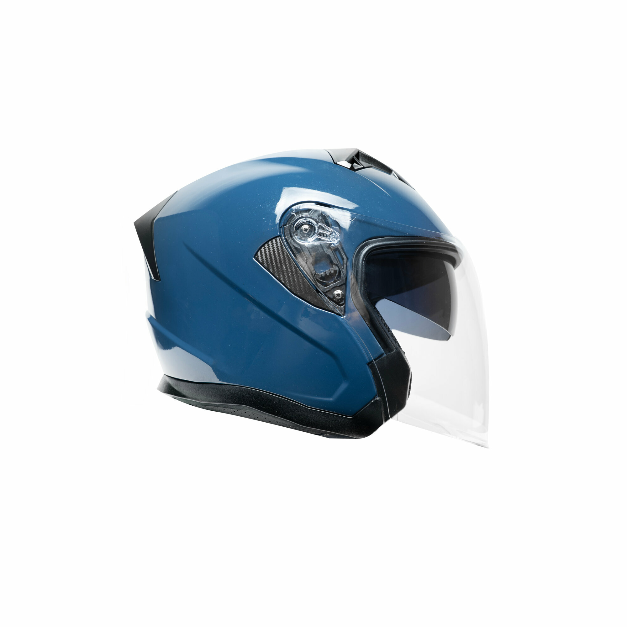 Шлем дорожный открытый SHOCK R2 VIOLET BLUE GLOSSY, для максискутера, скутера, мотоцикла, мопеда, моноколеса, электробайка, размер XL
