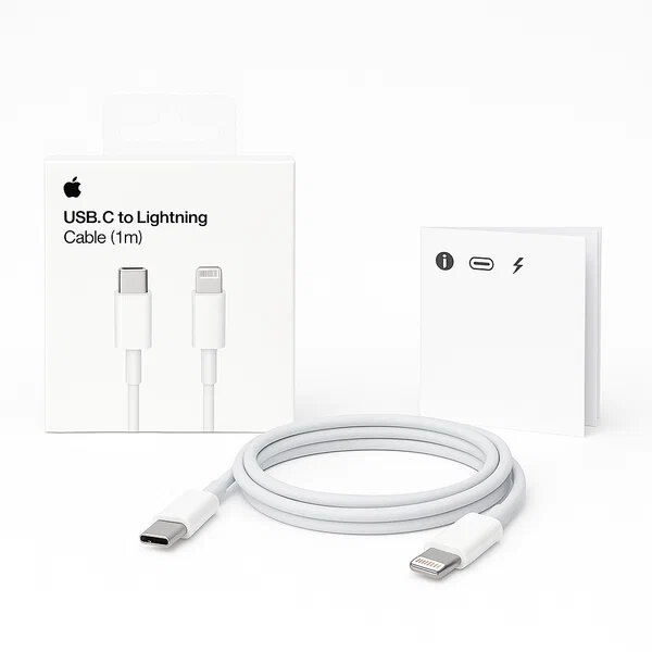 Оригинальный кабель Apple USB-C to Lightning 1м, зарядный, для iPhone, iPad, быстрая зарядка