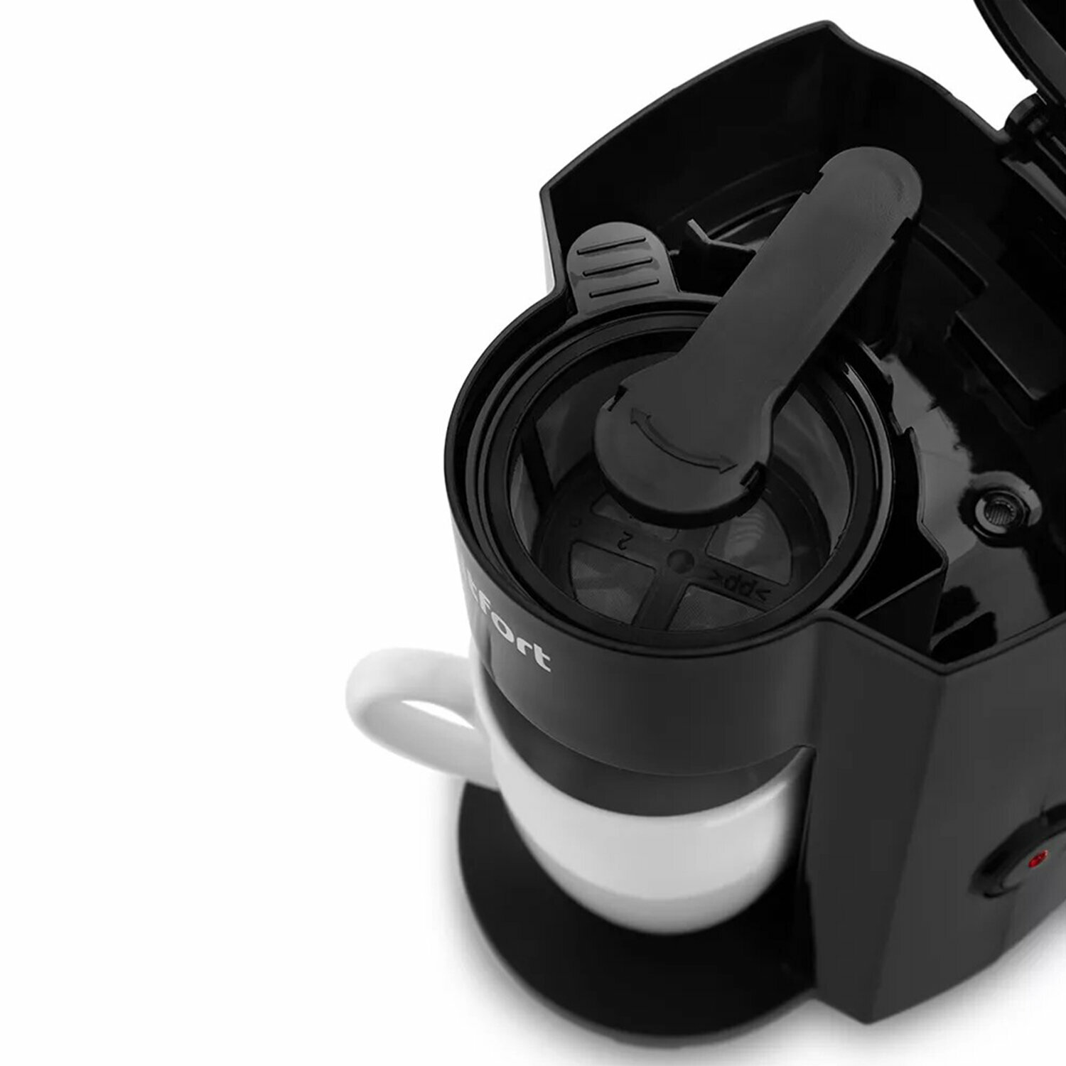 Кофеварка капельная KITFORT КТ-763, 350 Вт, объем 0,15 л, черная