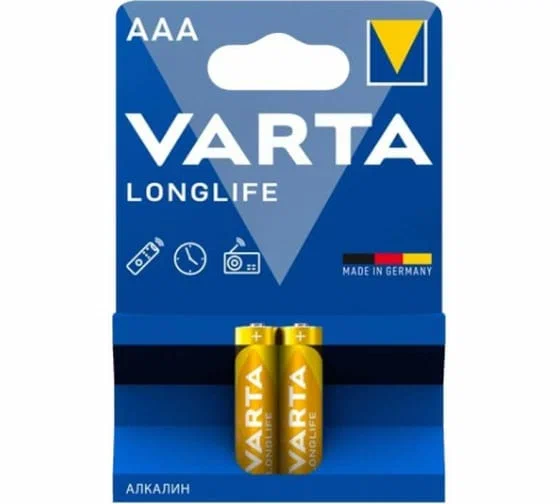 Батарейка VARTA Longlife LR03/AAA BL2 (2) шт. в блистере 4103101412 — фото 1