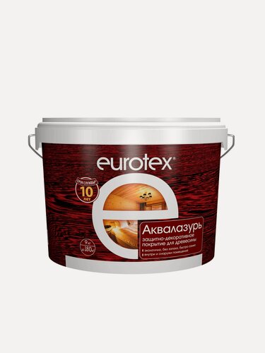 Изображение товара Евротекс защитно декоративное покрытие для древесины, ваниль, 9 кг
