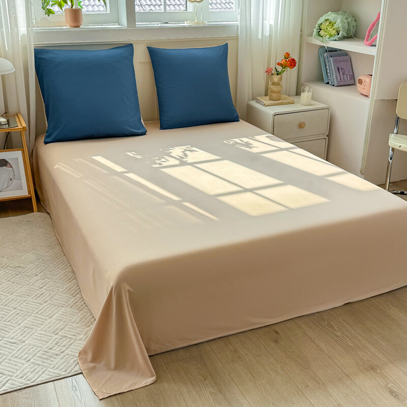 Постельное белье, 1.5 спальный комплект, на молнии, 2 наволочки 70х70, морской цвет — фото 1