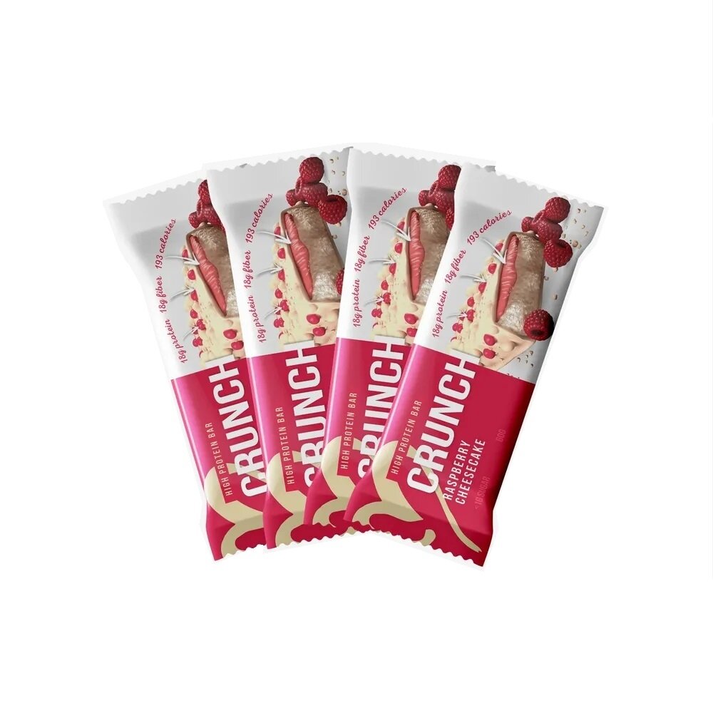 Протеиновый батончик Crunch 4 штуки 60 гр (BootyBar) Малиновый чизкейк