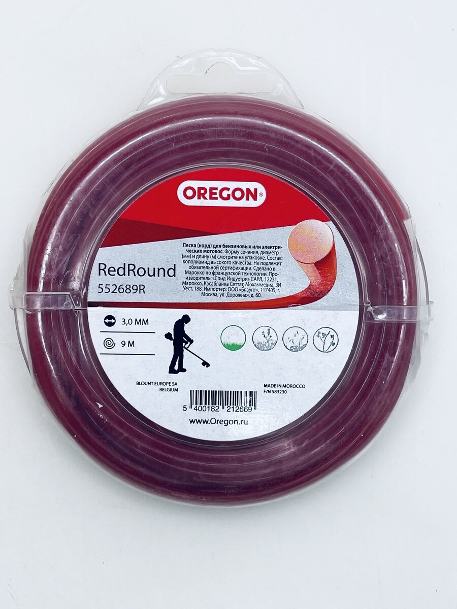 Леска 3 0мм 9метров  круглая  Red Round Oregon