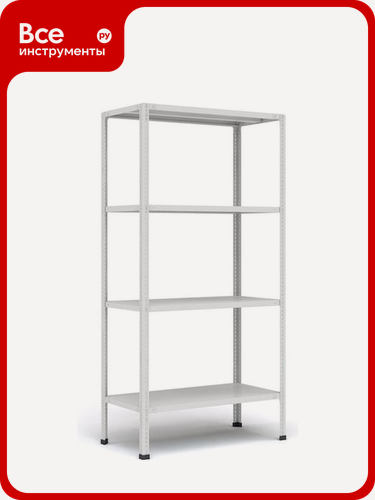 Изображение товара Стеллаж пакс МС-244/500 4020002, профессиональный напольный, из прочного металла, черный, четырёхуровневый