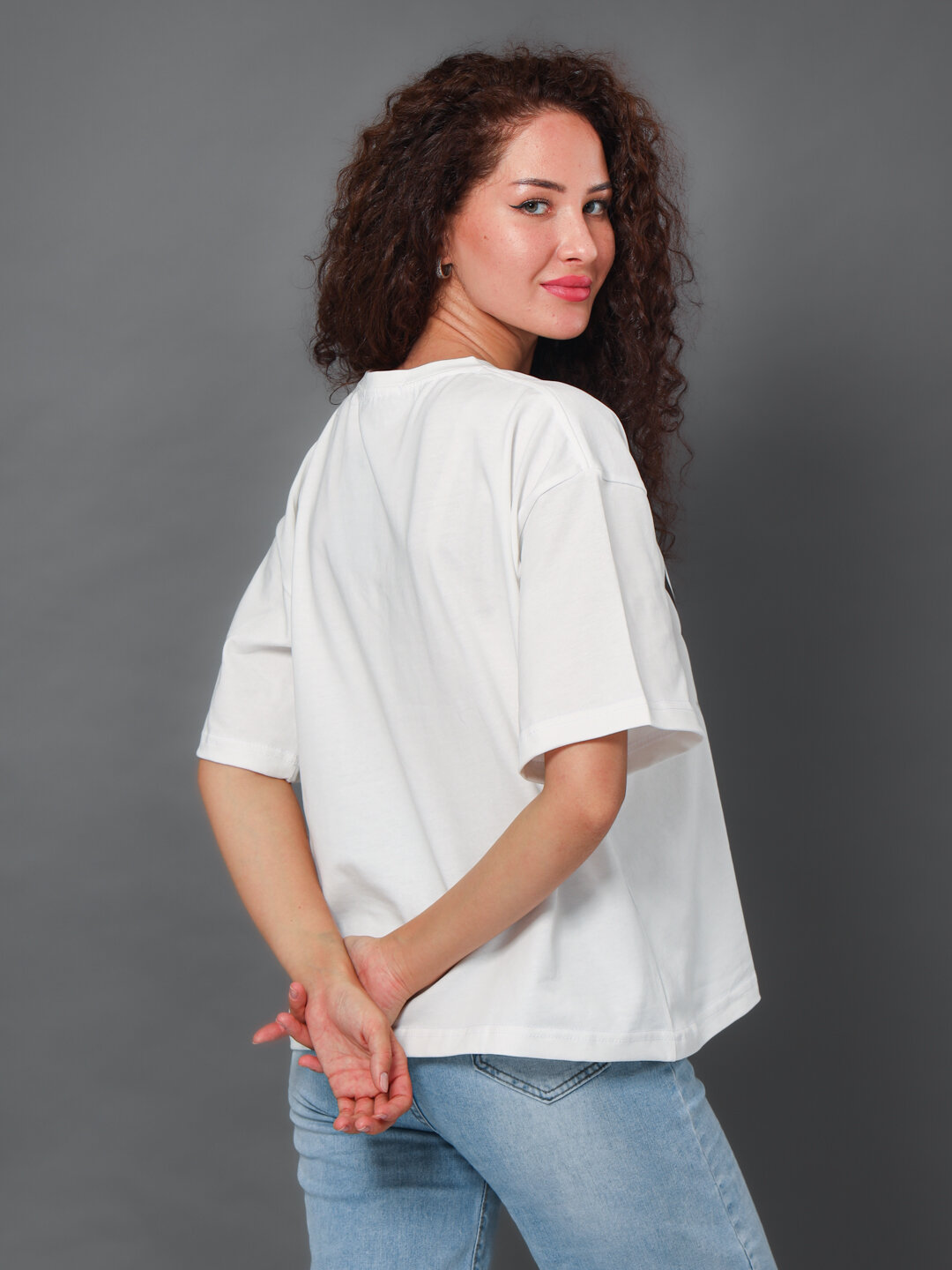 Футболка футболка, 1 шт., размер 50, белый, — фото 1