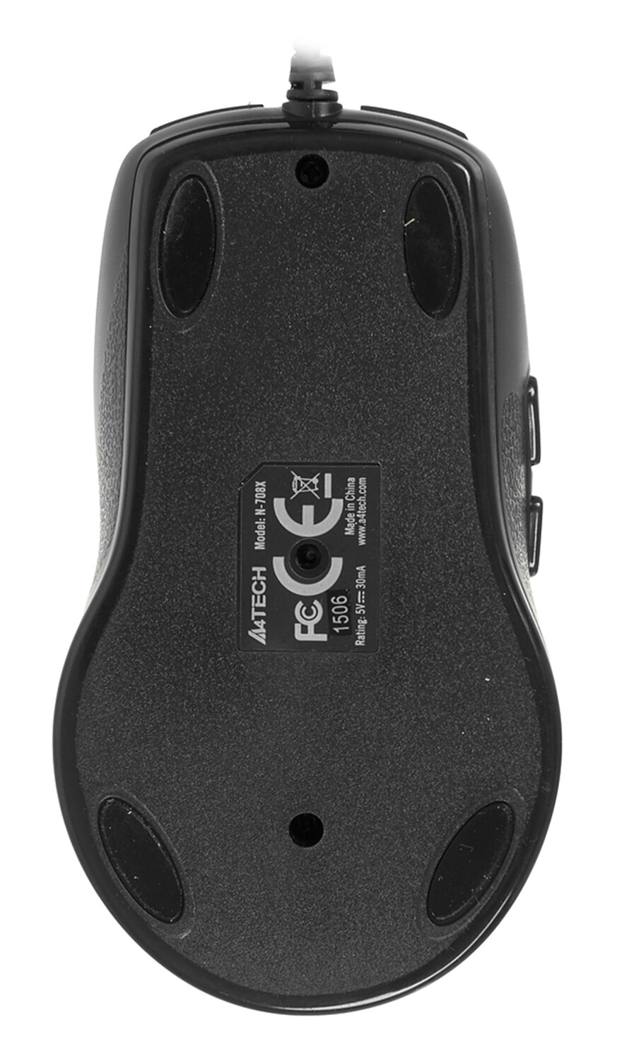 Проводная оптическая мышь A4Tech V-Track Padless N-708X, 1000dpi, 6 кнопок — фото 1