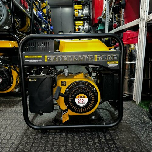 Изображение товара Генератор инверторный GT-3500iF, 3,5 кВт, 230 В, бак 5 л, открытый корпус, ручной старт Denzel [94705]