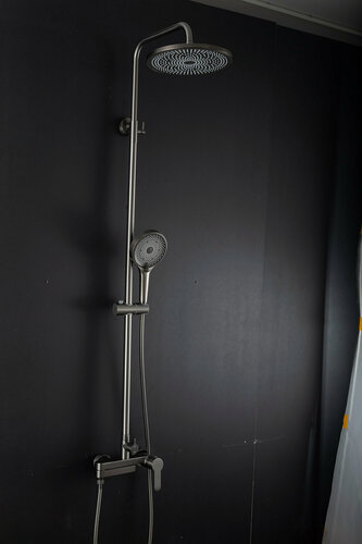 Изображение товара Душевая стойка Gappo G2499-39 оружейная сталь, покрытие PVD, латунь, верхний душ с тремя режимами