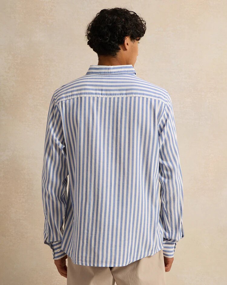 Рубашка REDTAG, размер 2XL, синий/белый — фото 1