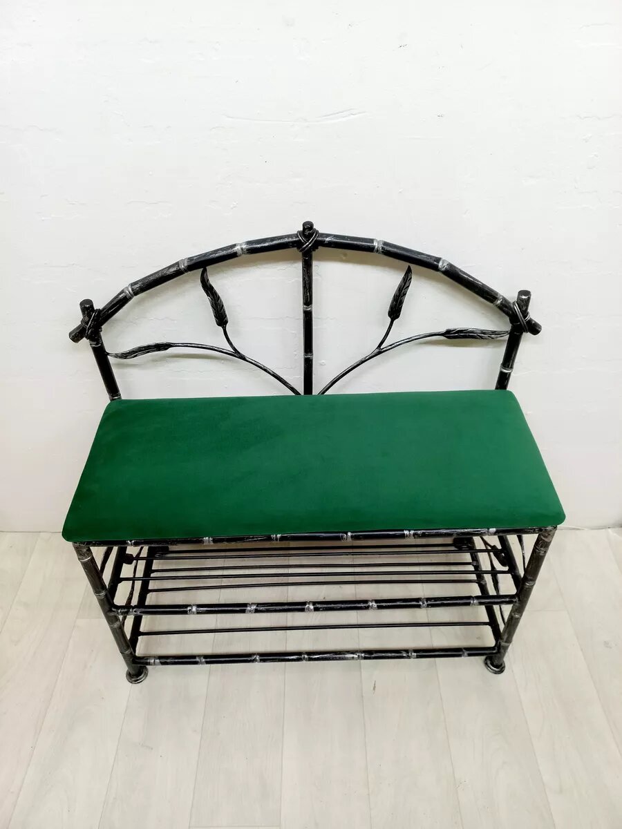 Кованая банкетка №36, Студия кованой мебели Нива, цвет зеленый — фото 1