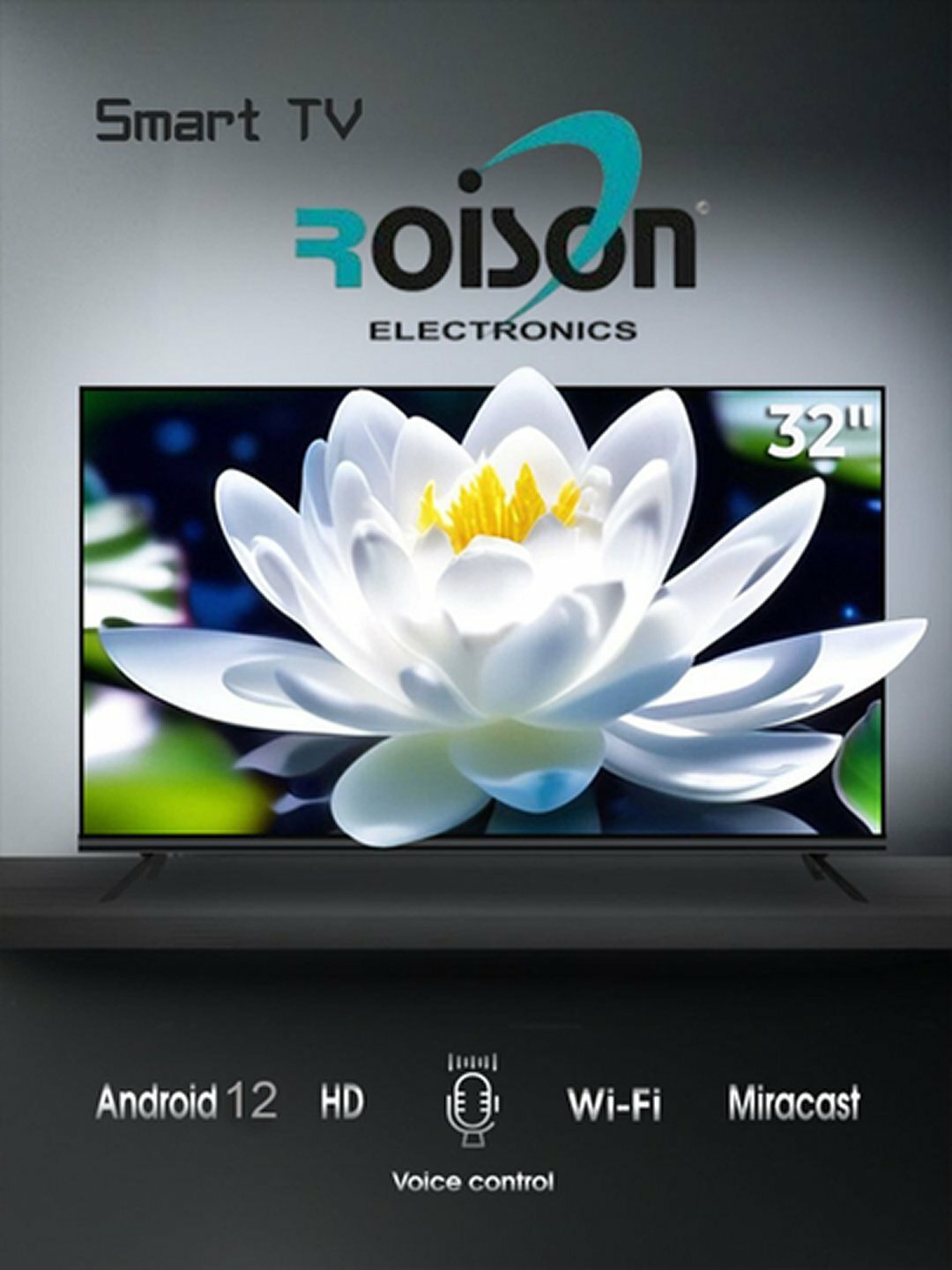 Телевизор Roison RE 32-060 Smart, голосовое управление, Android TV 12 — фото 1