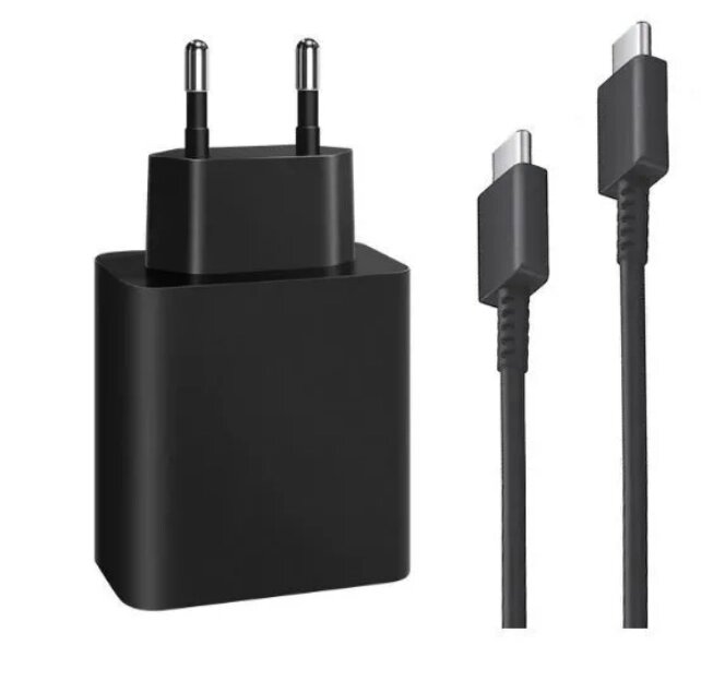 Зарядное устройство Samsung 45W, USB-C, оригинальная быстрая зарядка — фото 1