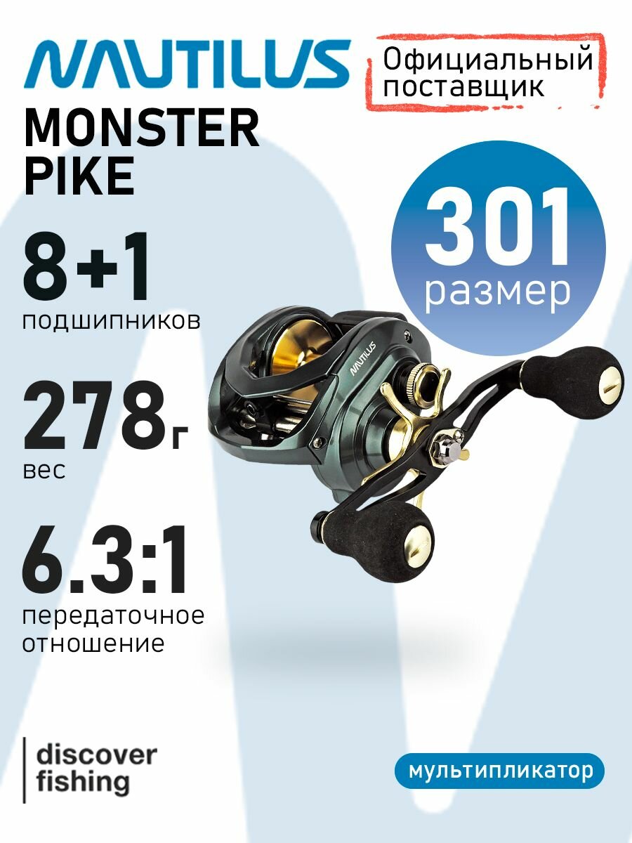 Катушка спиннинговая Nautilus Monster Pike Left