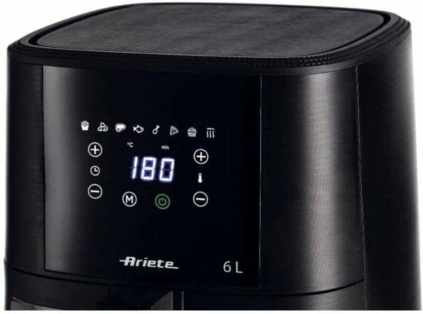 Аэрофритюрница Ariete "4626/00", черная, мощность 1300Вт, емкость 1,2кг, 6л — фото 1