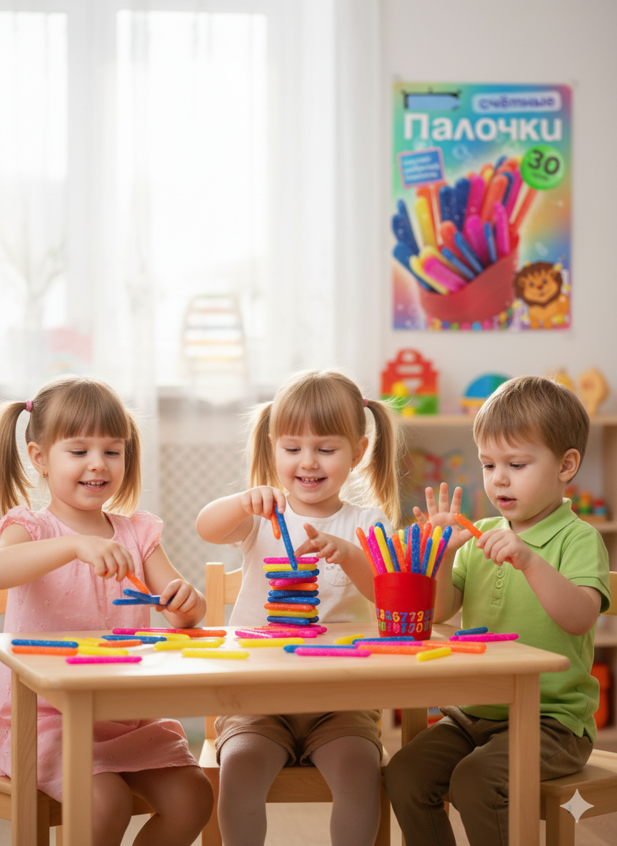 Счётные палочки для детей — яркий набор для обучения и развития малыша