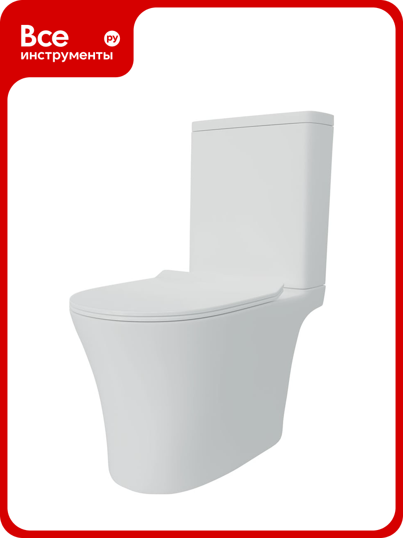 Унитаз напольный Teymi Ritta Pro безободковый сиденье микролифт T40810 ЦБ-00270126