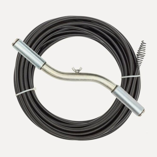 Изображение товара Спираль сантехника (диаметр 13 мм, длина 15 м) с универсальной насадкой для труб диам. до 150 мм. CROCODILE 50310-13-15