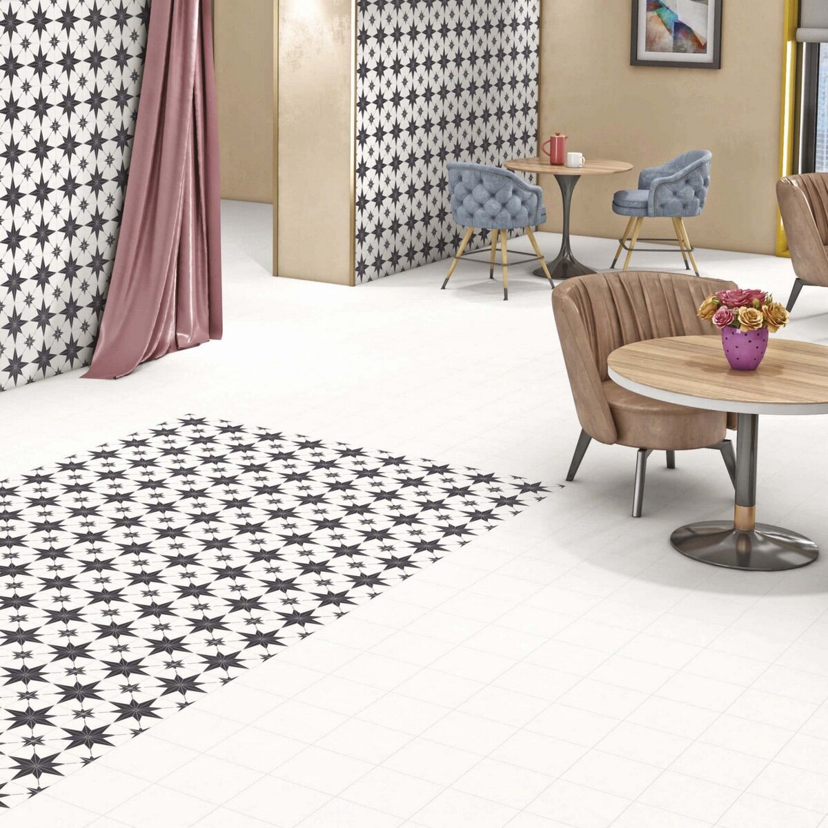 Керамогранит Motto Levels White Decor 1025 20x20 N100083 матовая Износостойкая Мелкоформатная Морозостойкая морозостойкая