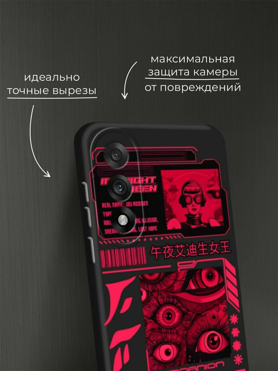 Черный матовый чехол на OnePlus Nord 5 / Ван Плас Норд 5 с принтом "Mionight queen" — фото 1