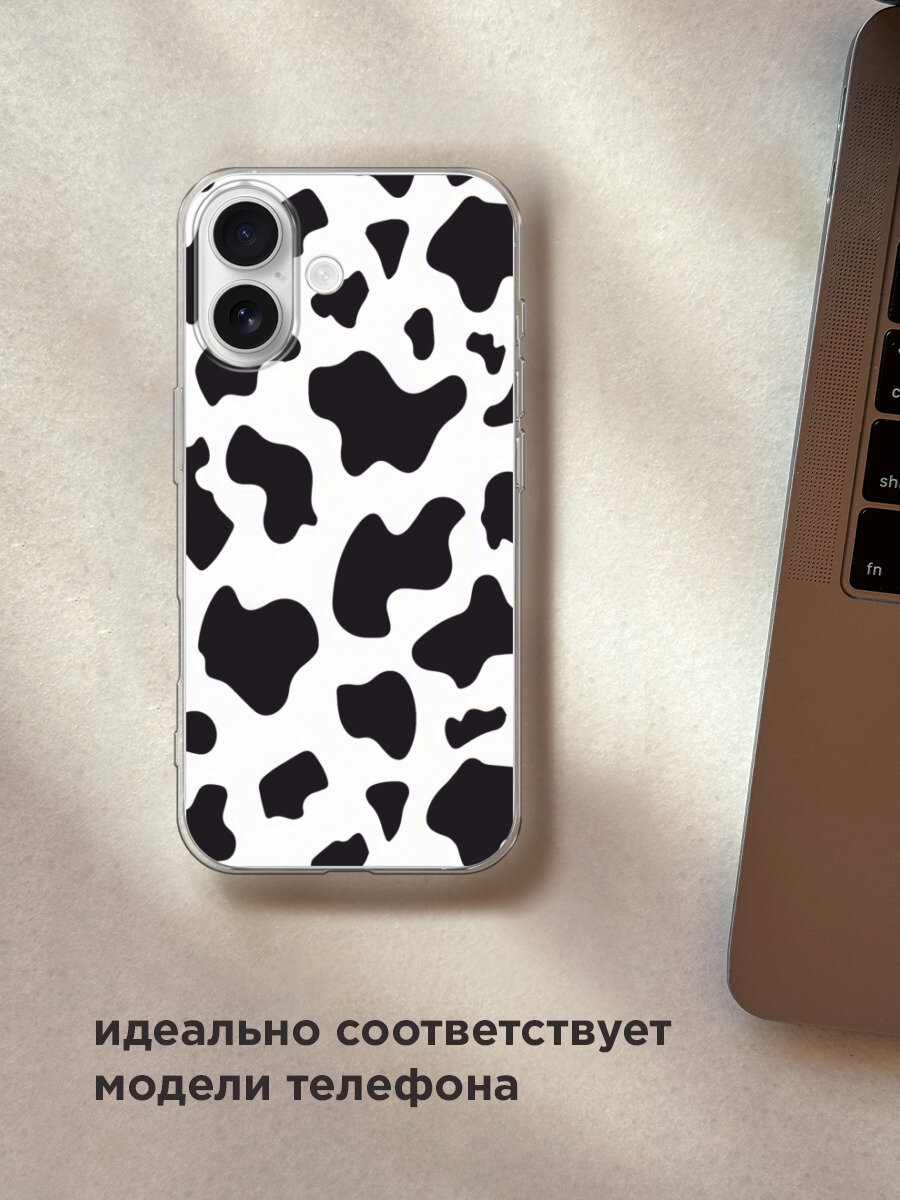 Силиконовый чехол на Apple iPhone 17 / Айфон 17 с принтом Пятна коровы — фото 1