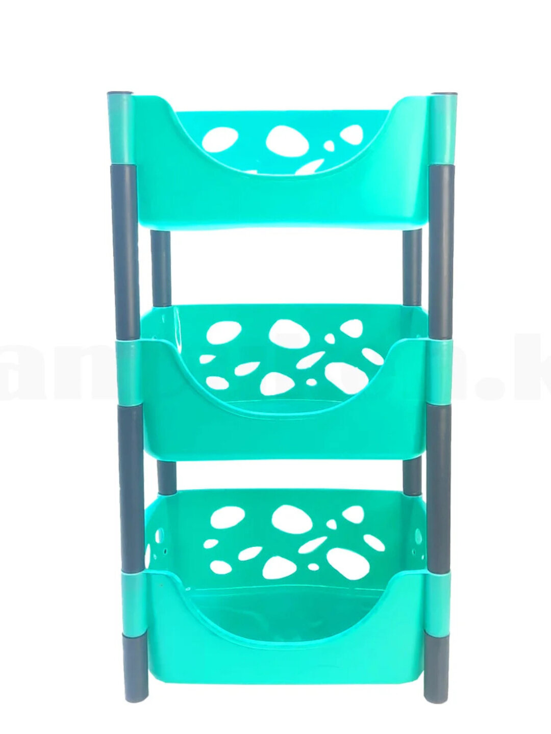 Этажерка пластиковая для кухни, ванной, спальни, сборная (бирюзивая)