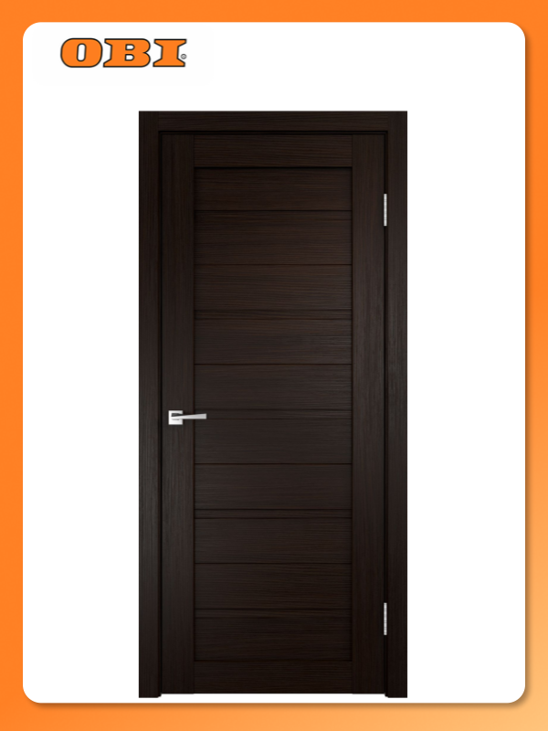 Межкомнатная дверь VellDoris экошпон/ПВХ глухая распашная 80x200 см