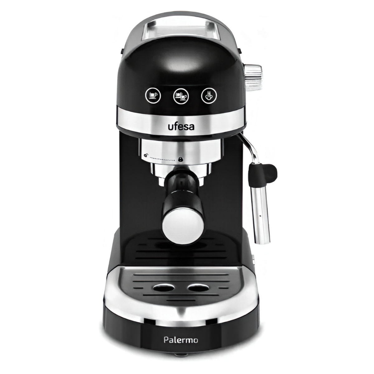 Кофеварка Ufesa Palermo 71705459 черная, мощность 1350Вт, резервуар 1,5л, давление 20 бар