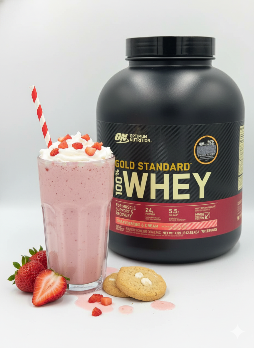 ON Whey gold standard 2.27kg Клубника крем, вкус Strowberry cream