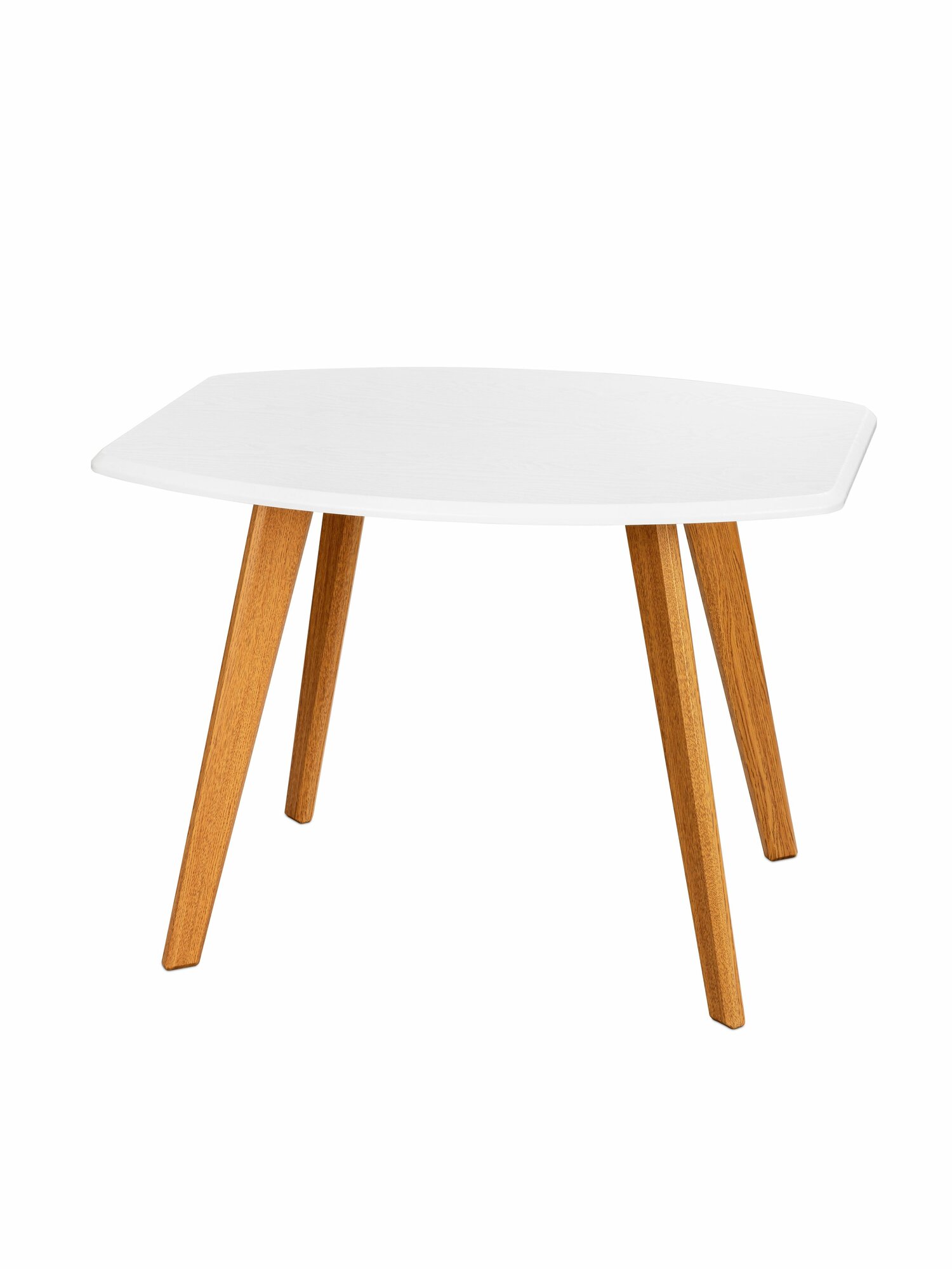 Журнальный столик белый, дуб