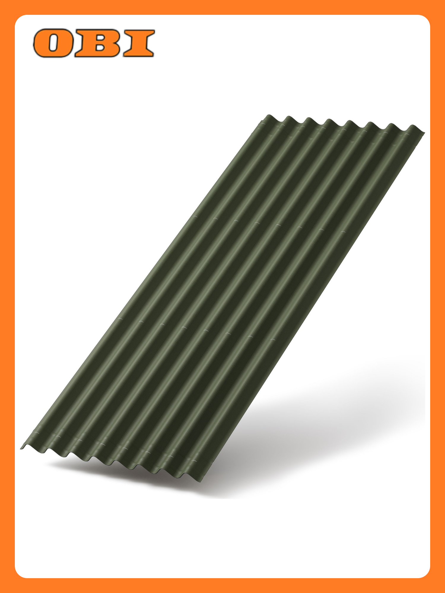 Лист кровельный скатный Ондулин DIY зеленый 1830х760 мм 122 кв. м