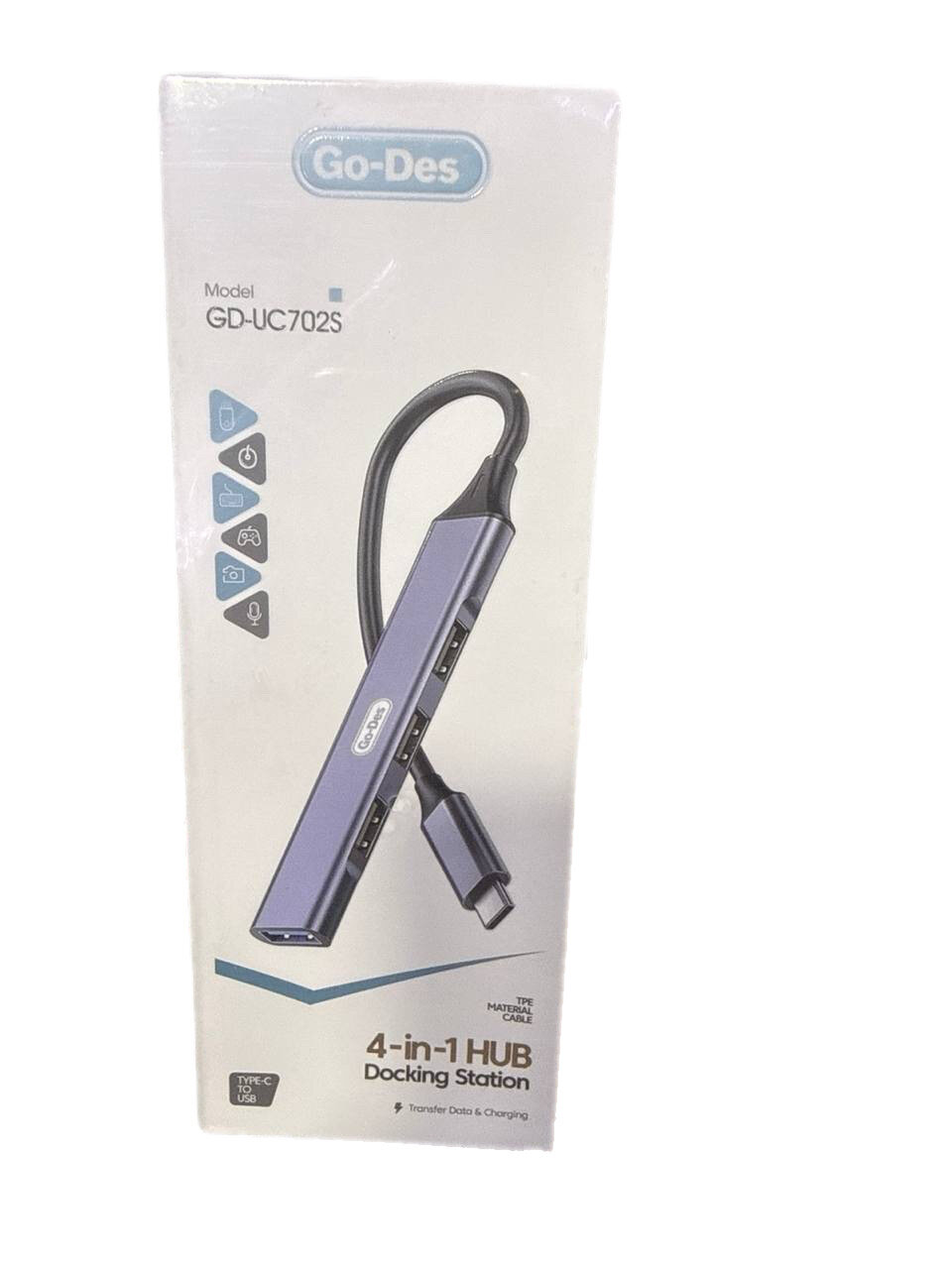 Go-Des GD-UC702S — многофункциональная док-станция-конвертер USB Type-C с портами USB 3.0 и USB 2.0.