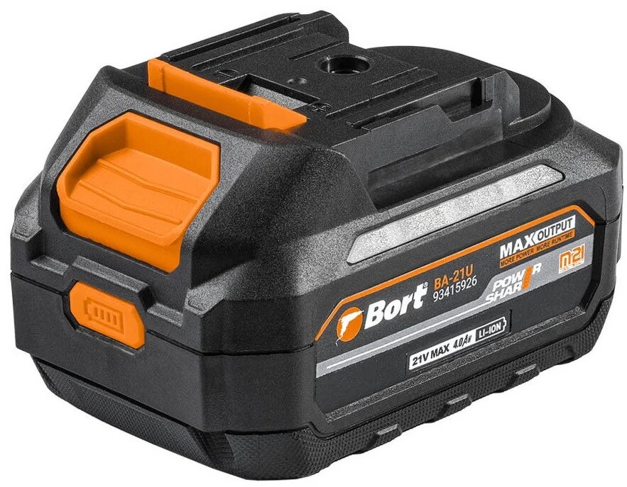 Аккумулятор Bort BA-21U 93415926 (18В/4 Ah) Li-ion совместим с Bort/Makita 18 В 4 А·ч с индикатором заряда