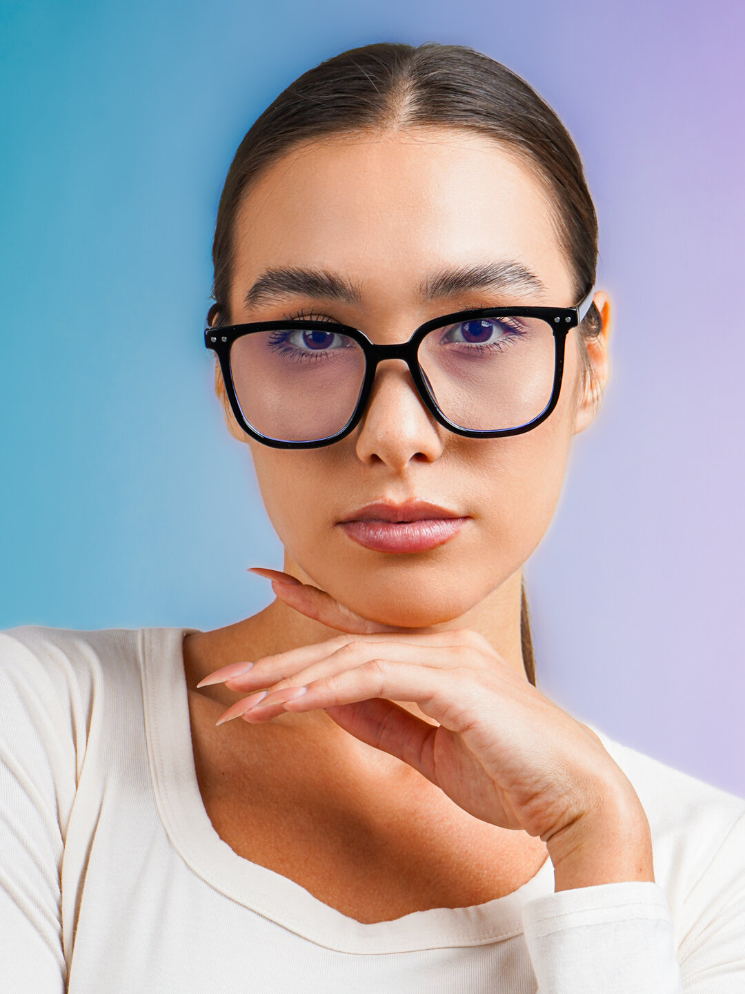 Очки компьютерные, унисекс, пластик, линзы, вайфареры, защита от синего света