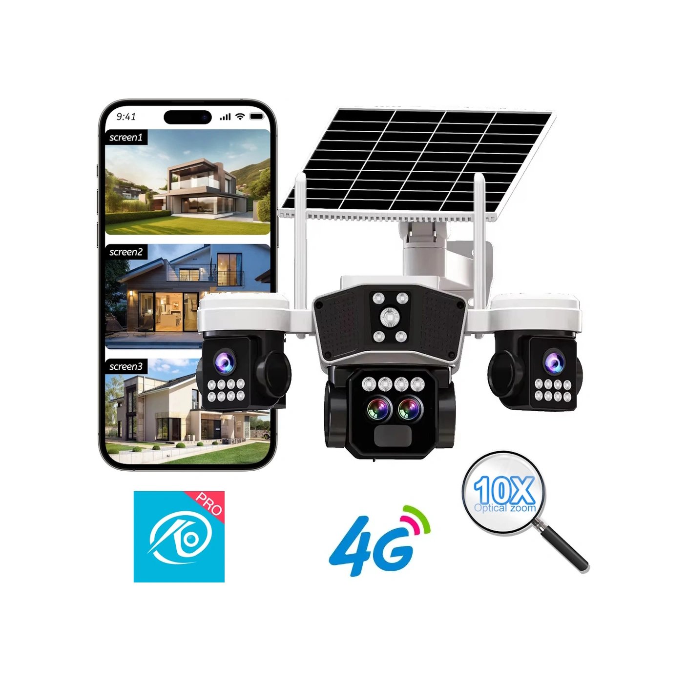 Smart Camera QL31 4G с SIM-картой, уличная камера наблюдения, удалённый доступ