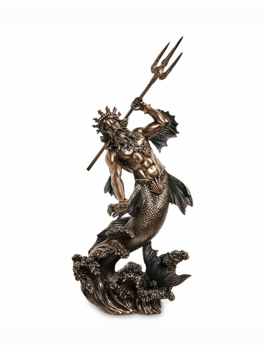 Статуэтка Посейдон - бог морей, 13*17*32 см, материал полистоун — фото 1