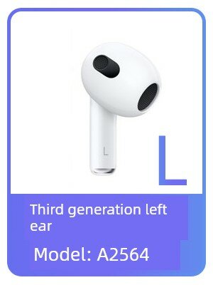 Оригинальная запасная левая амбушюра для AirPods 3, совместимость с AirPods 3, подходит для iPhone, одно ушное,