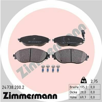 Колодки передние ZIMMERMANN 247382002