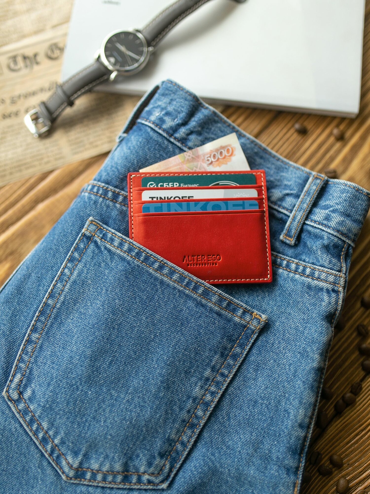Картхолдер ALTER EGO, красный — фото 1