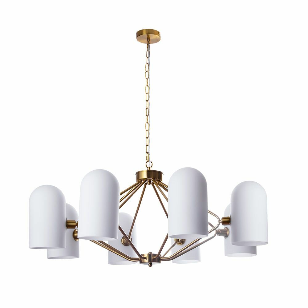 Подвесная люстра Arte Lamp Cassel W860xL860xH350 мм E14 цвет полированная медь арт. A5454LM-8PB