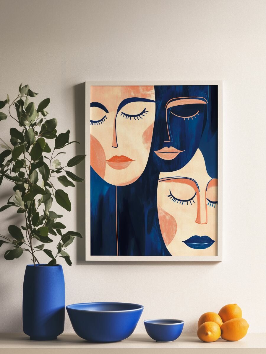 Постер Гармония тишины 30х40 см на стену абстрактная картина без рамы портрет на бумаге