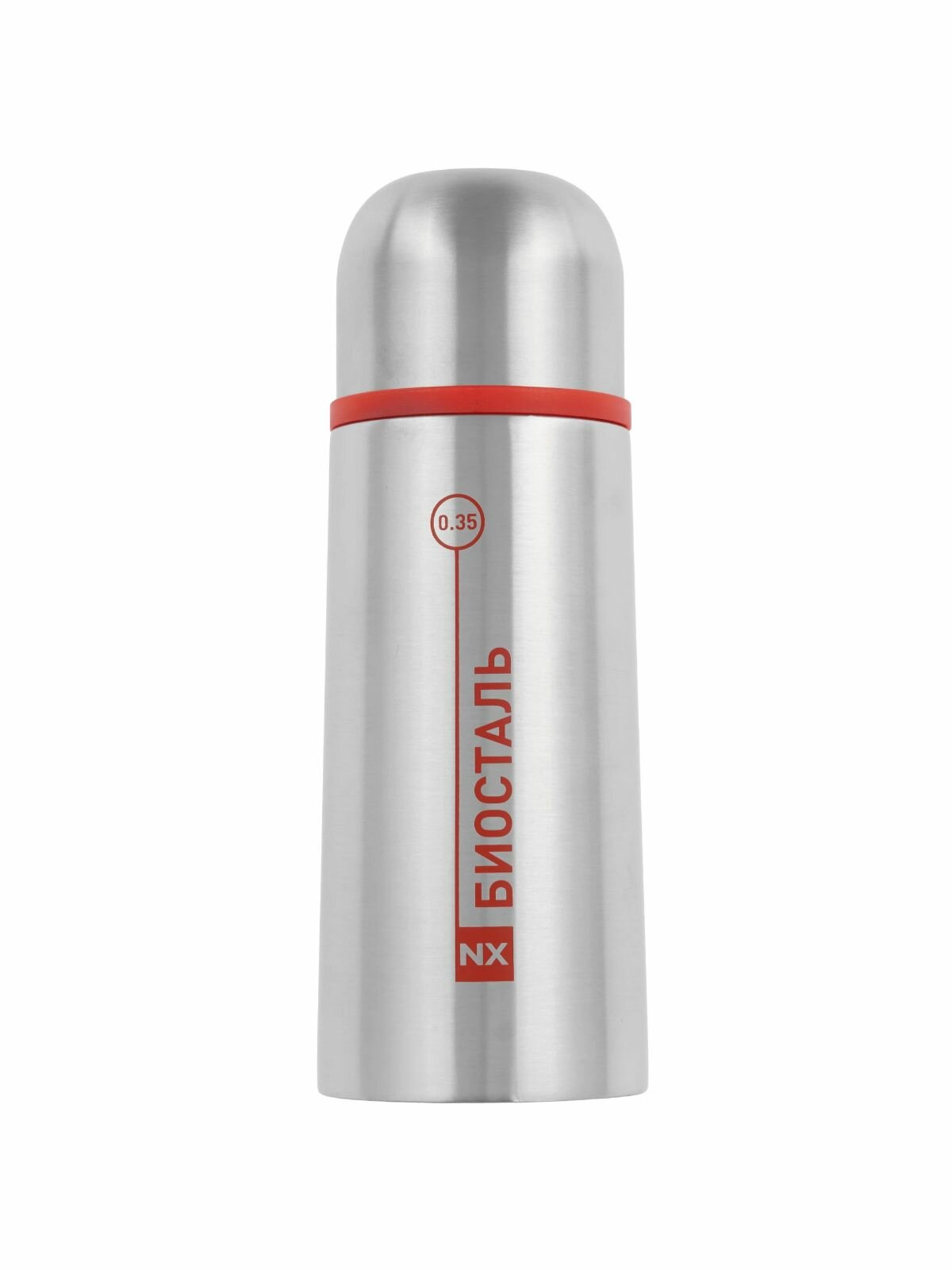 Биосталь Термос для чая и кофе NX 350  350 мл  серебристый серый