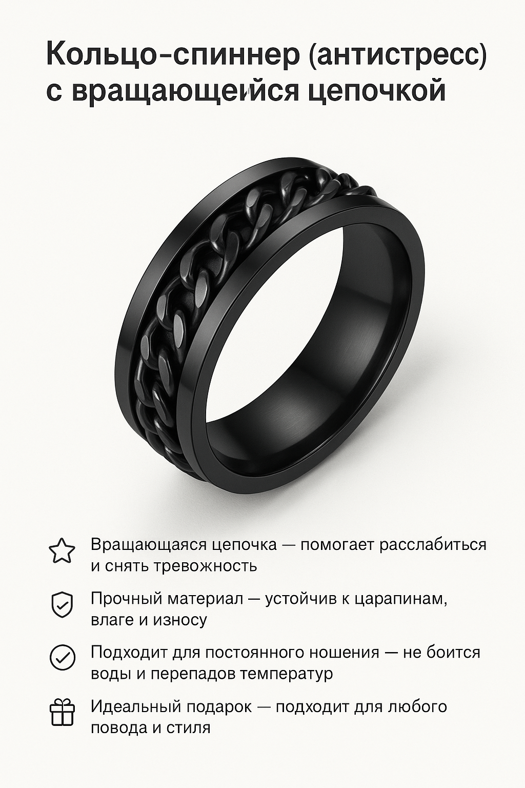 Кольцо переплетенное, размер 17, ширина 8 мм, gray