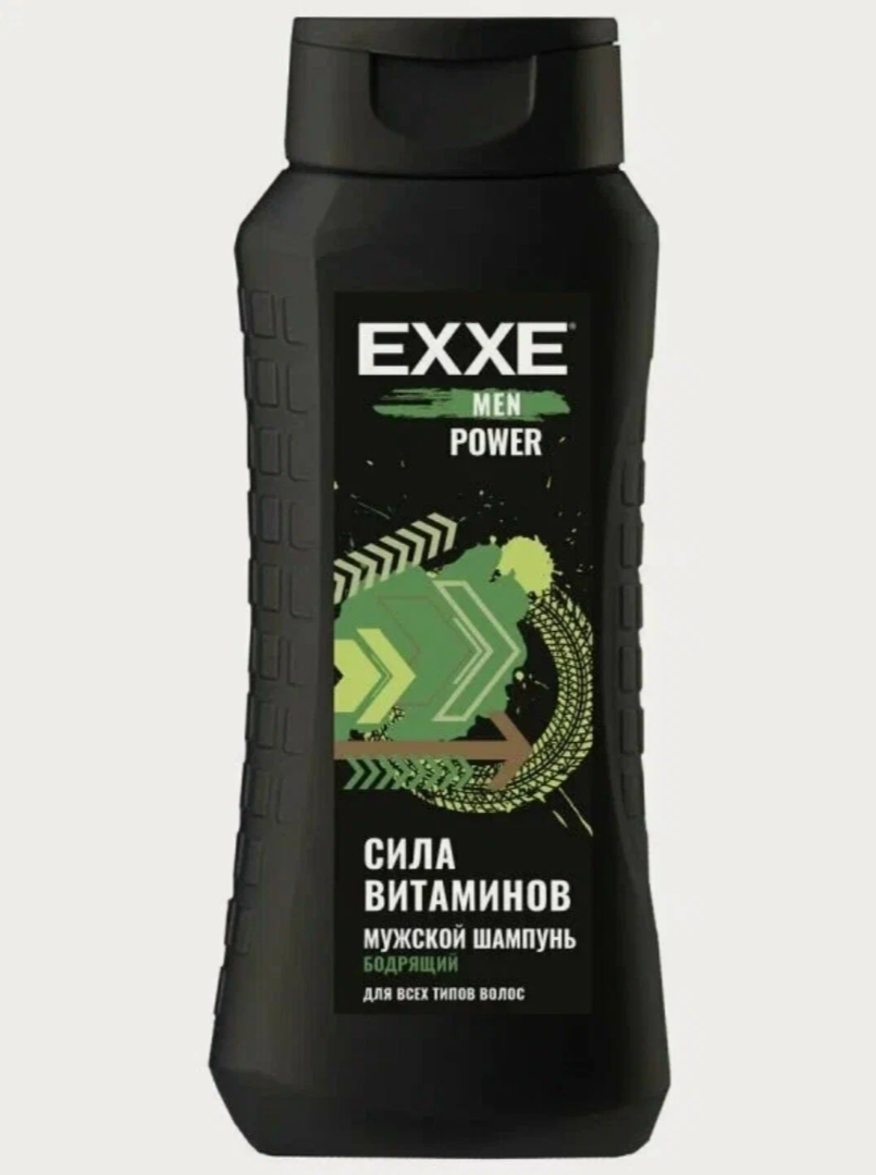 EXXE Шампунь для волос Men Power Бодрящий Сила витаминов, 400 мл