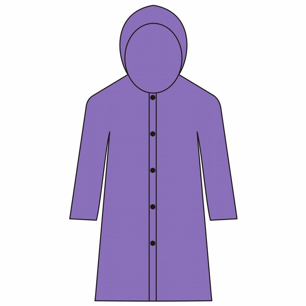 Плащ-дождевик Мультидом размер 44-50 фиолетовый