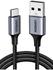 Кабель Ugreen USB A 2.0 - USB C, в оплетке, цвет черный, 2 м (601...